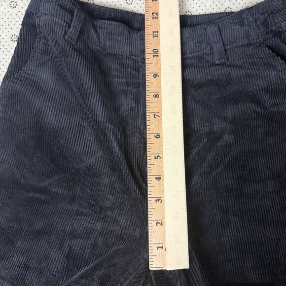 GAP Mid Rise Loose Corduroy Pants in Solid Black Womens 0 Stretch Patch Pockets - Picture 10 of 14